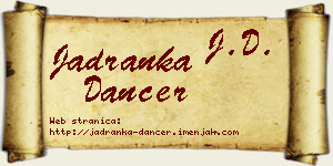 Jadranka Dancer vizit kartica